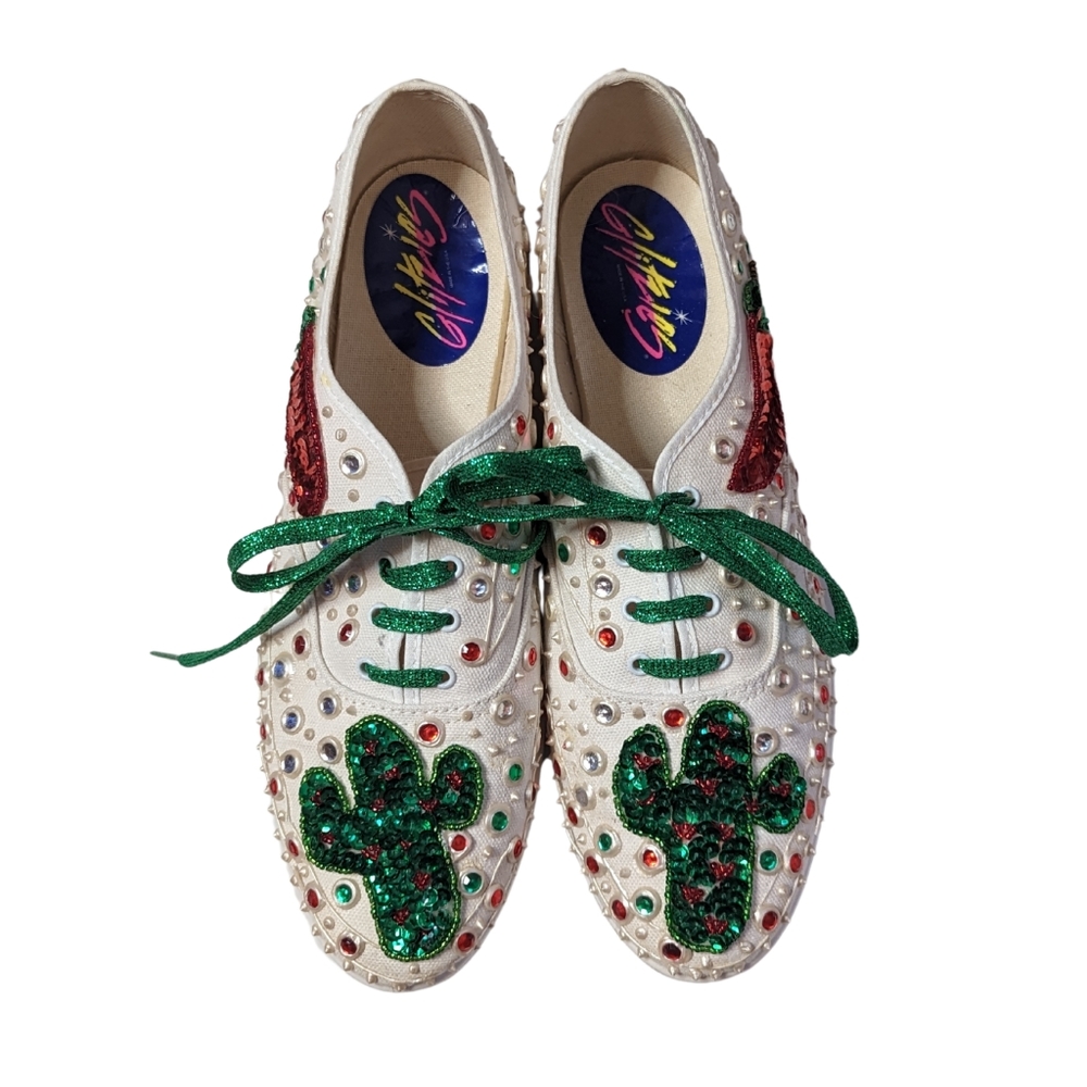 80s bedazzled shoes